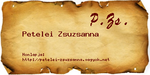 Petelei Zsuzsanna névjegykártya